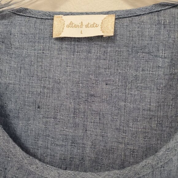 Altard State Womens Tunic Dress L Tiered Block Boho Patchwork Print Mix $60 New - Picture 8 of 16